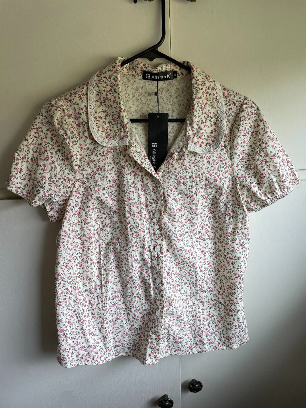 Floral Cottage Core Vintage Inspired Collared Allegra K Blouse